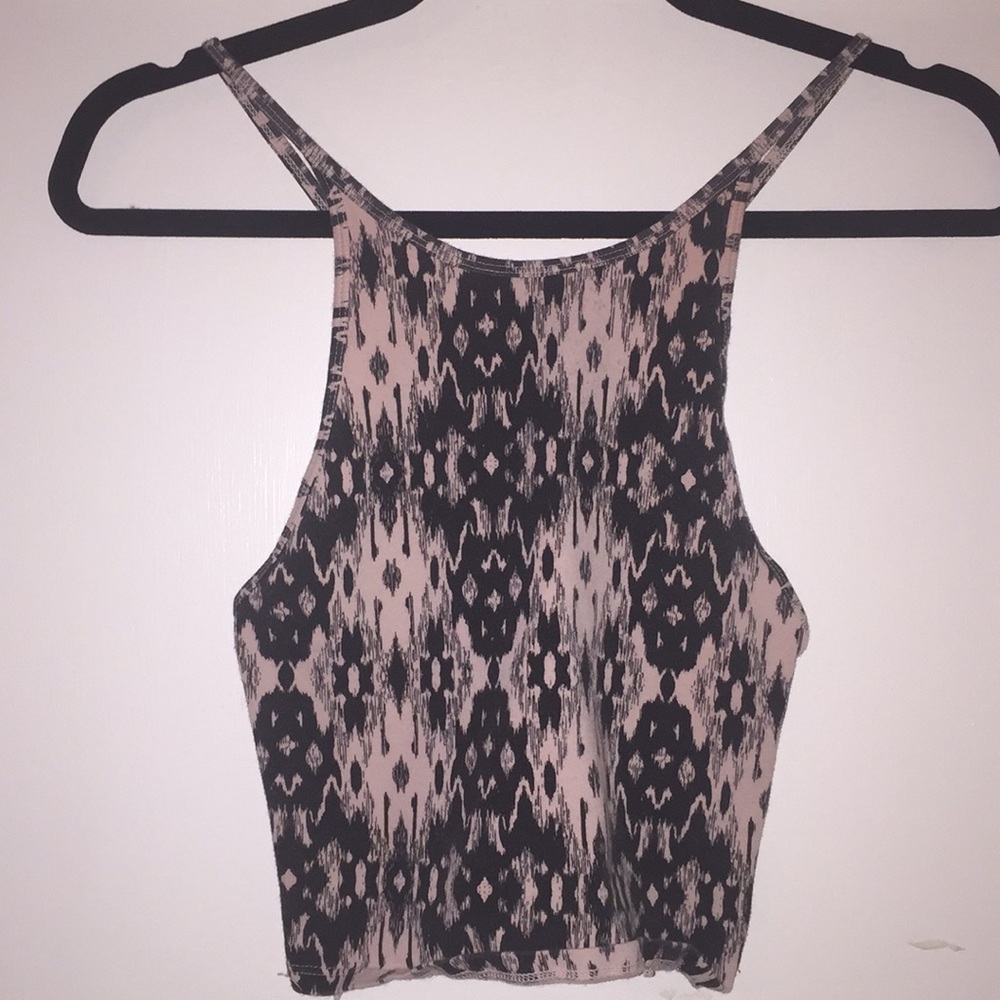 Black and cream crop top